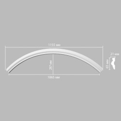 Радиус [1/4 круга] DECOMASTER 897022-150 (Rнар. 810 |5 | Rвн. 750мм)