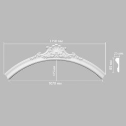 Радиус [1/4 круга] DECOMASTER 897174-151 (Rнар. 835 | Rвн. 750мм)